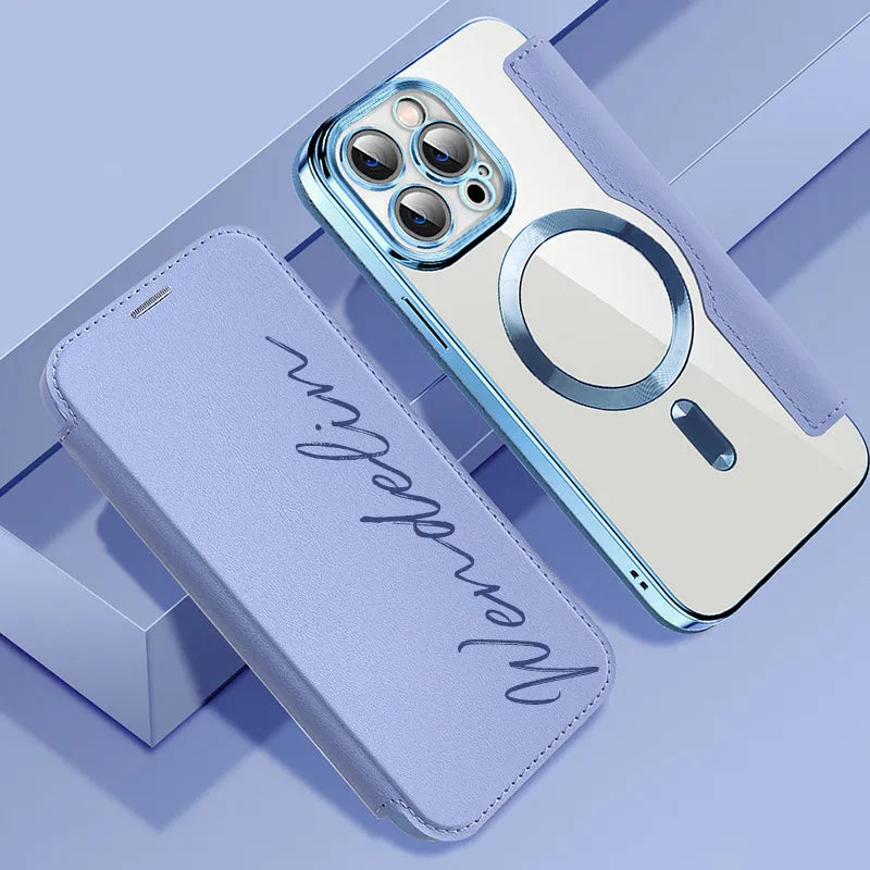 2026 Customized Personalized Leather Flip Samsung Case