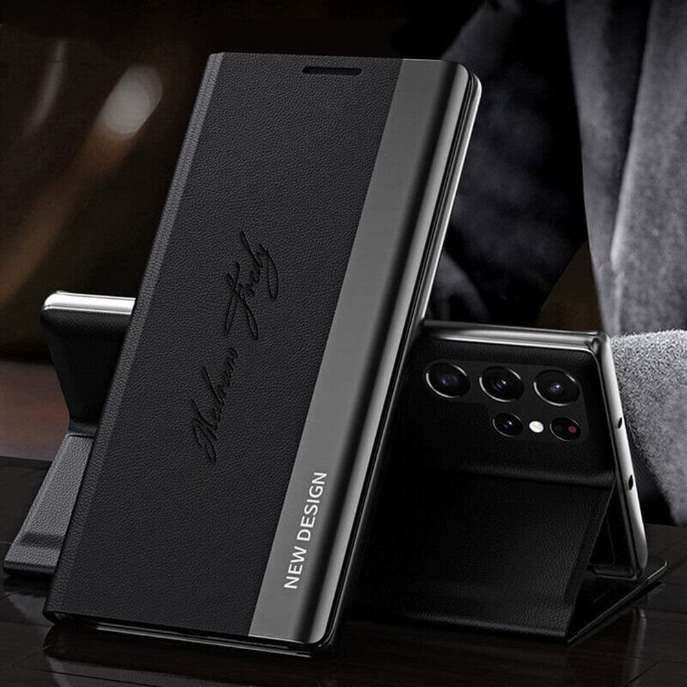 Leather Side Window Flip Case for Samsung Galaxy S26 Series