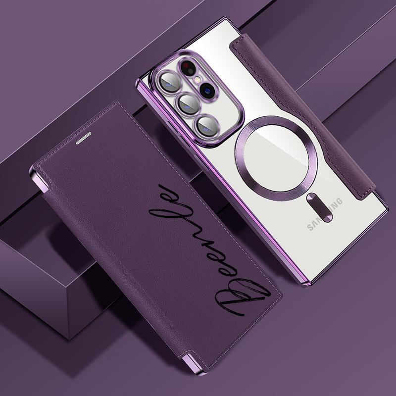 2026 Customized Personalized Leather Flip Samsung Case