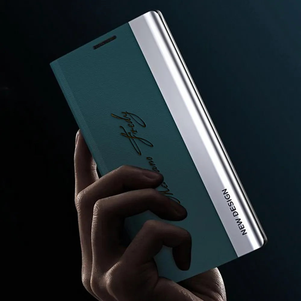 Leather Side Window Flip Case for Samsung Galaxy S26 Series