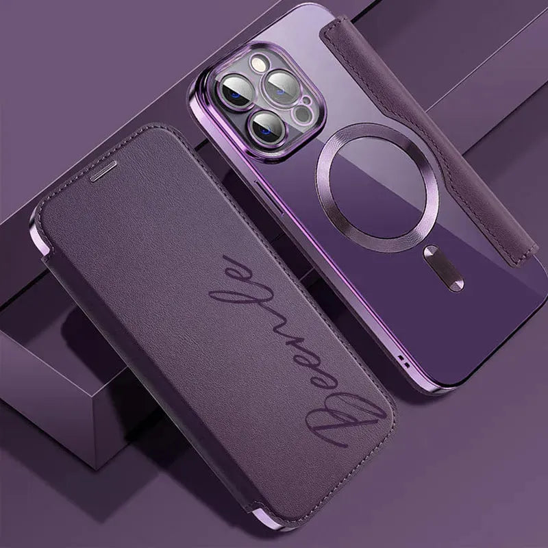 2026 Customized Personalized Leather Flip Samsung Case