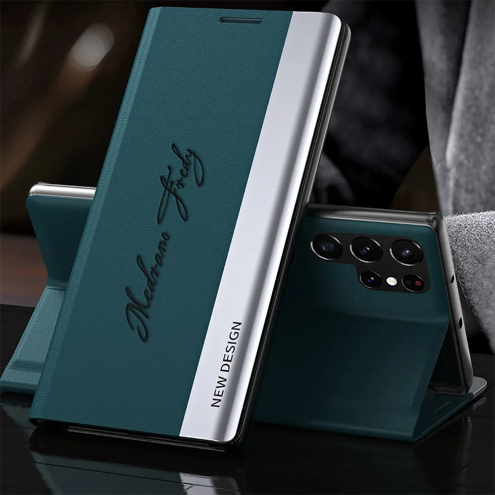 Leather Side Window Flip Case for Samsung Galaxy S26 Series