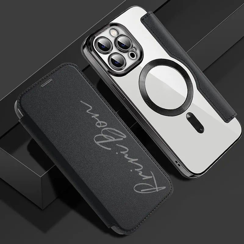 2026 Customized Personalized Leather Flip Samsung Case