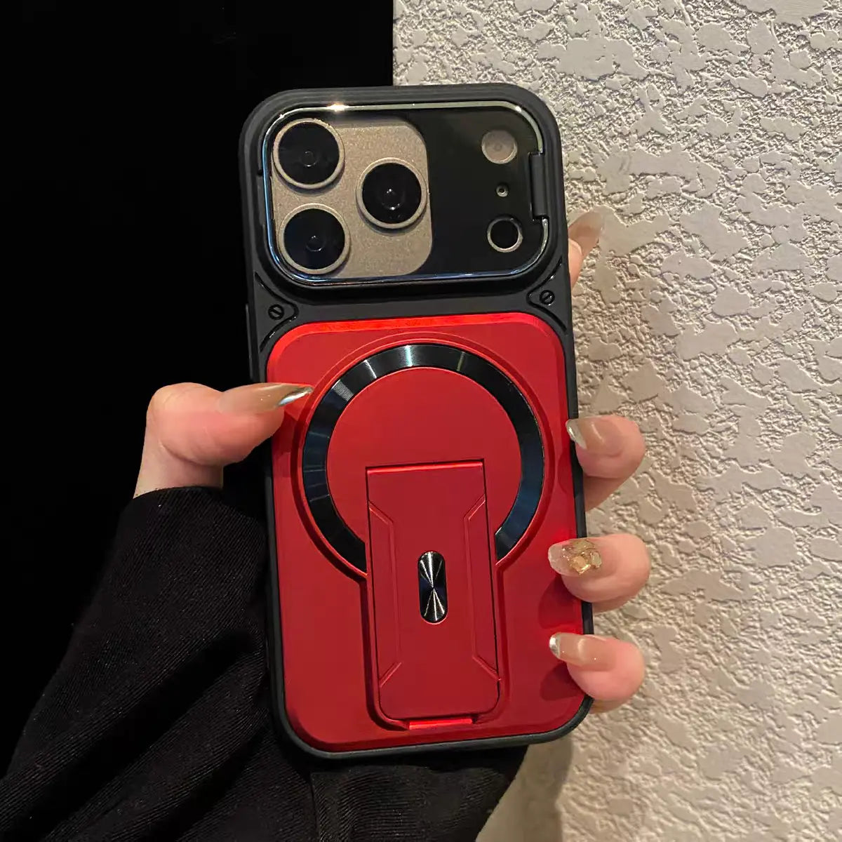 ArmorShield MagSafe iPhone Case with Flip Lens Guard & Stand