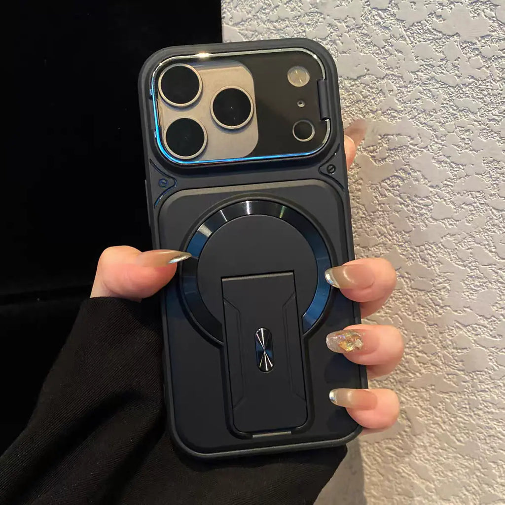 ArmorShield MagSafe iPhone Case with Flip Lens Guard & Stand