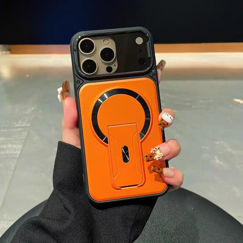 ArmorShield MagSafe iPhone Case with Flip Lens Guard & Stand