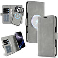 2-in-1 Magsafe Wallet-Style iPhone Case with Card Slots and Leather Flip Cover