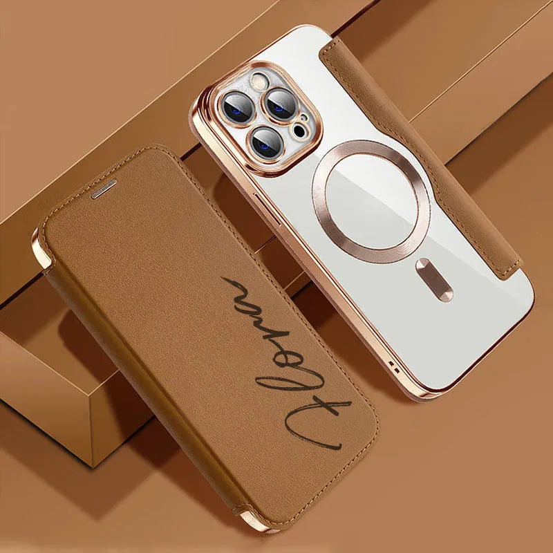 2026 Customized Personalized Leather Flip Samsung Case