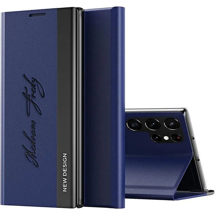 Leather Side Window Flip Case for Samsung Galaxy S26 Series