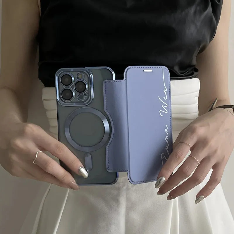 2026 Customized Personalized Leather Flip Samsung Case
