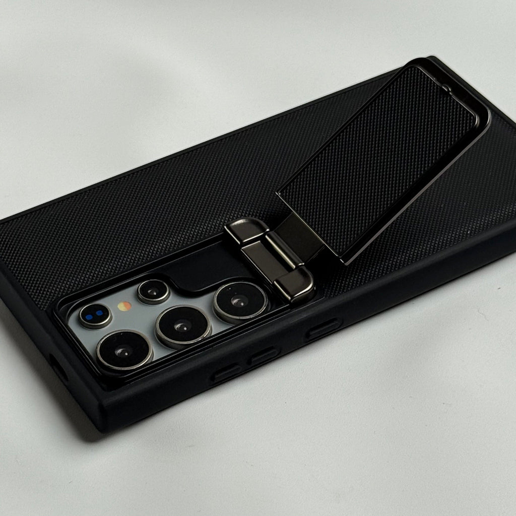 Samsung Galaxy Ultra Series Metal Camera Cap Stand Case Cover