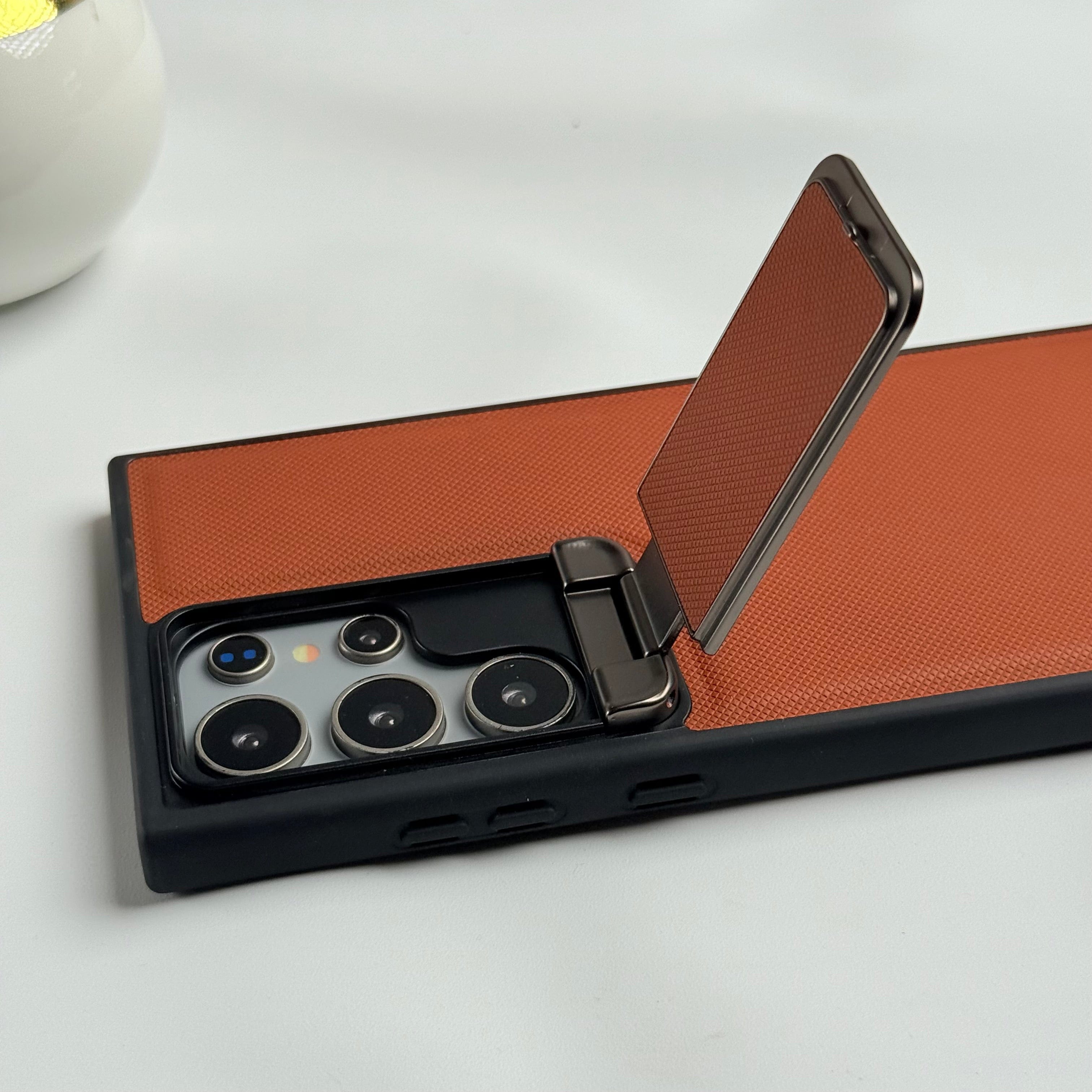 Samsung Galaxy Ultra Series Metal Camera Cap Stand Case Cover
