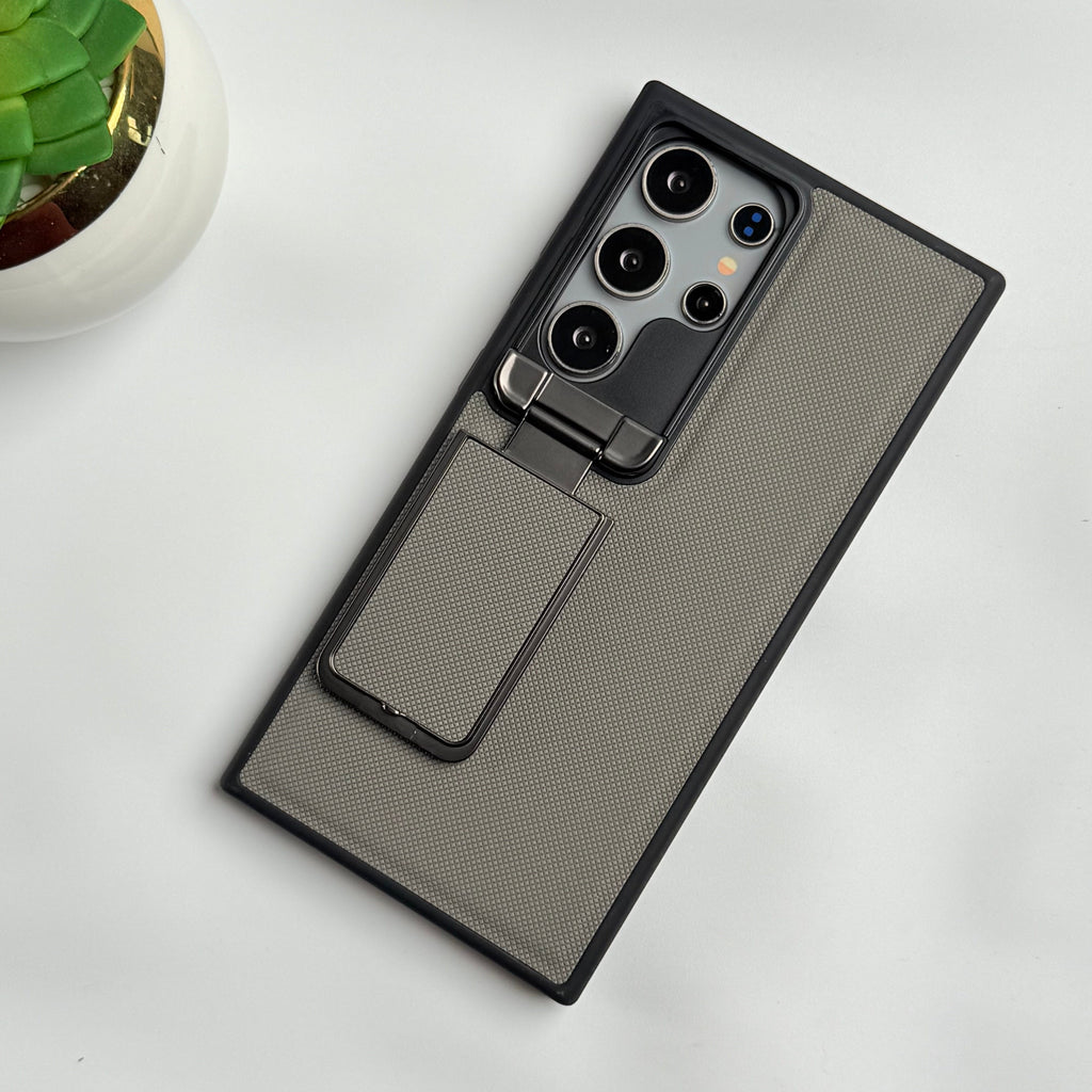 Samsung Galaxy Ultra Series Metal Camera Cap Stand Case Cover