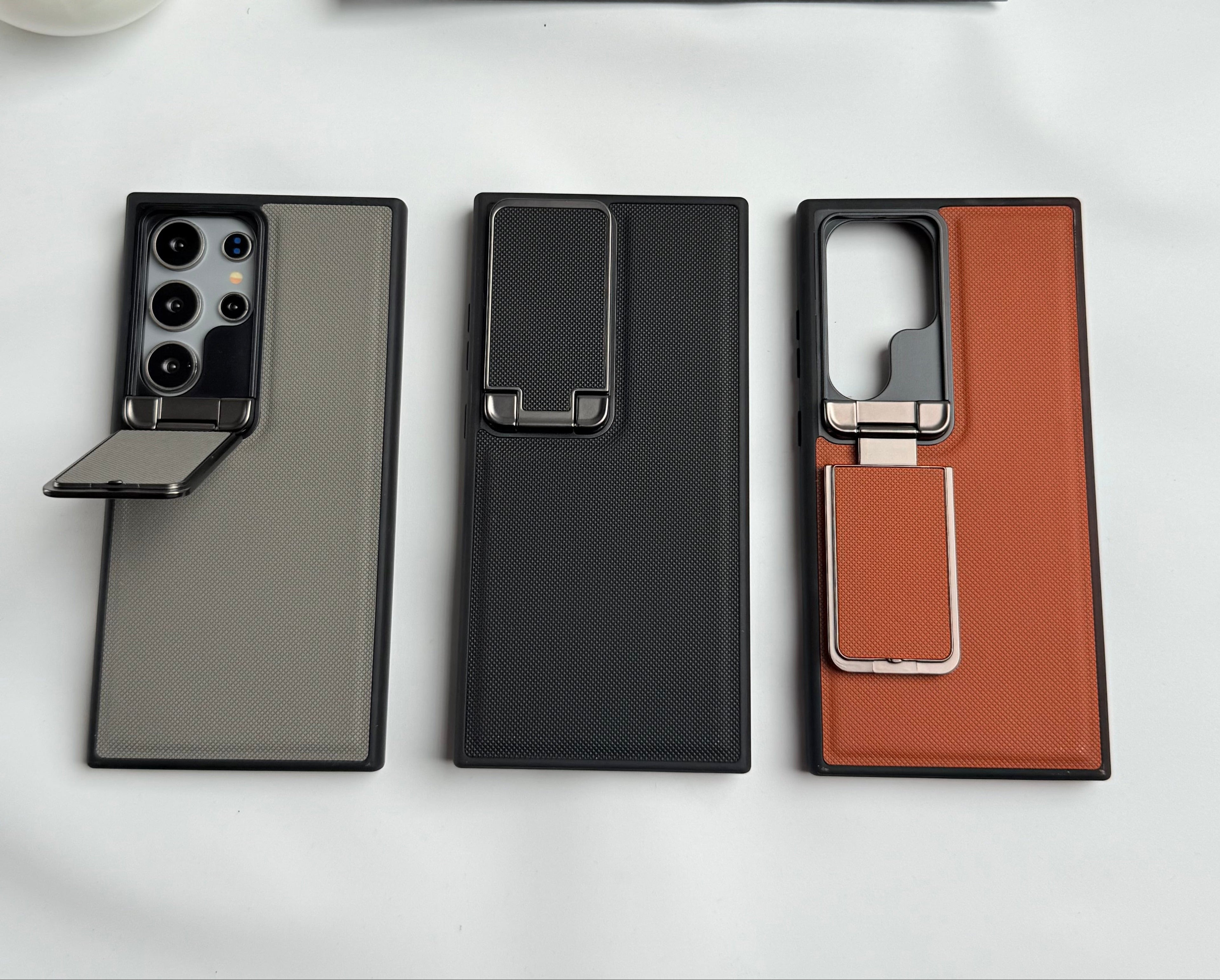 Samsung Galaxy Ultra Series Metal Camera Cap Stand Case Cover
