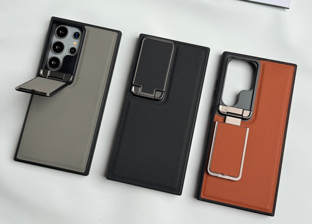 Samsung Galaxy Ultra Series Metal Camera Cap Stand Case Cover